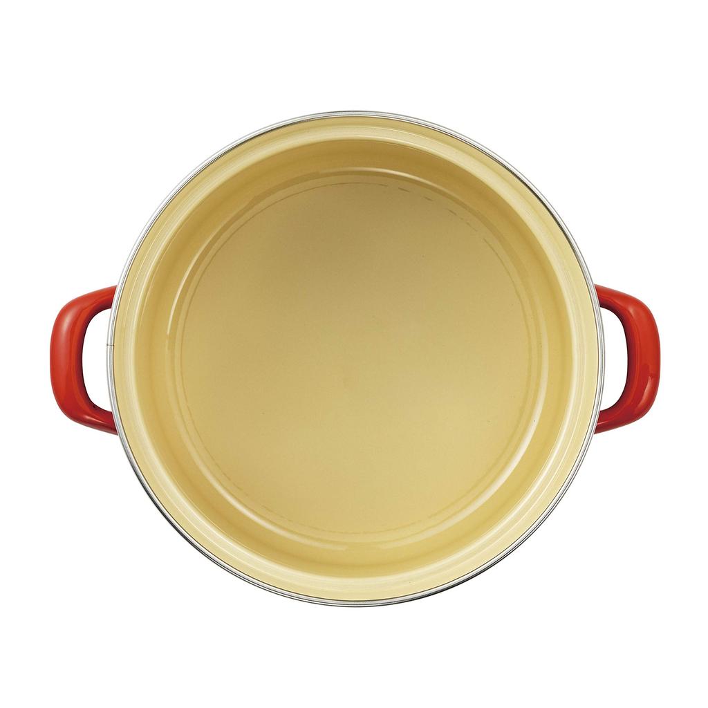 Le Creuset EOS Cherry Cast Compatible Japanese Casserole, 20cm, Red, Iron, Enamel, Gas/Induction [Official Product]