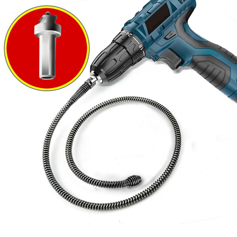 Spring Kitchen Toilet Pipe Dredge with Connector 1.5/3/5 Meter Drain Cleaner Sewer Sink Basin Clog Remover Cleaning Tool