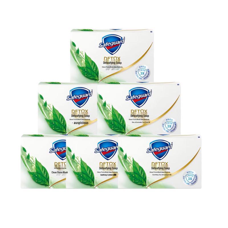 Safeguard Detoxifying Tea Tree Oil Bar Soap (6 x 108g)