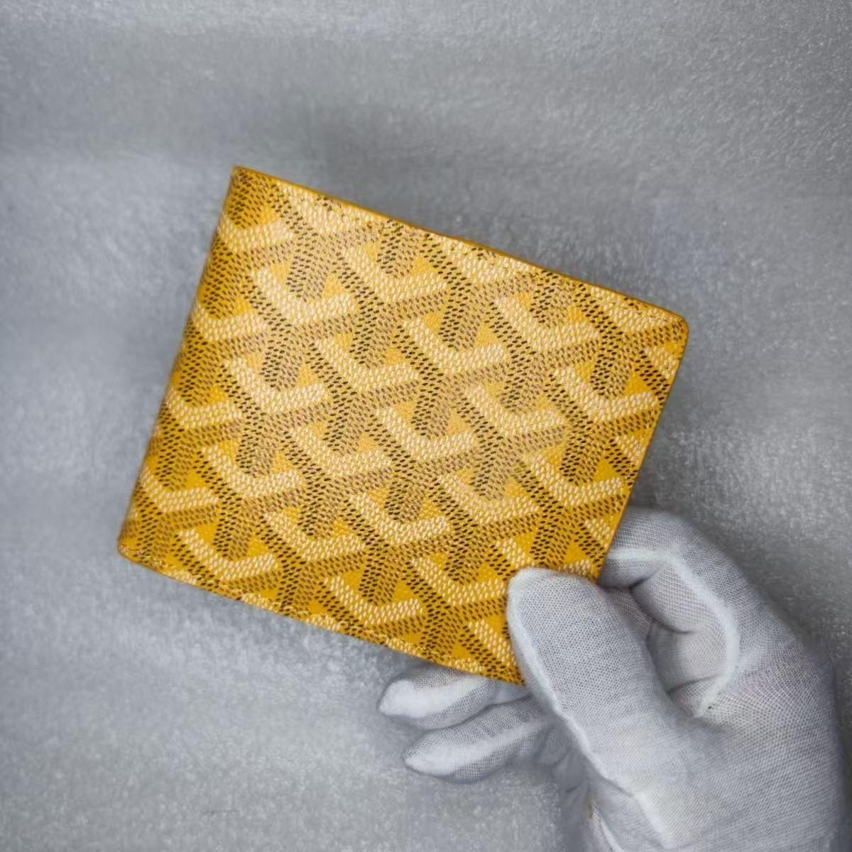 Chose One Goya Houndstooth Unisex Portemonnee - Nieuwe Print, Compact Ontwerp voor Mannen en Vrouwen 11.5x9CM geel