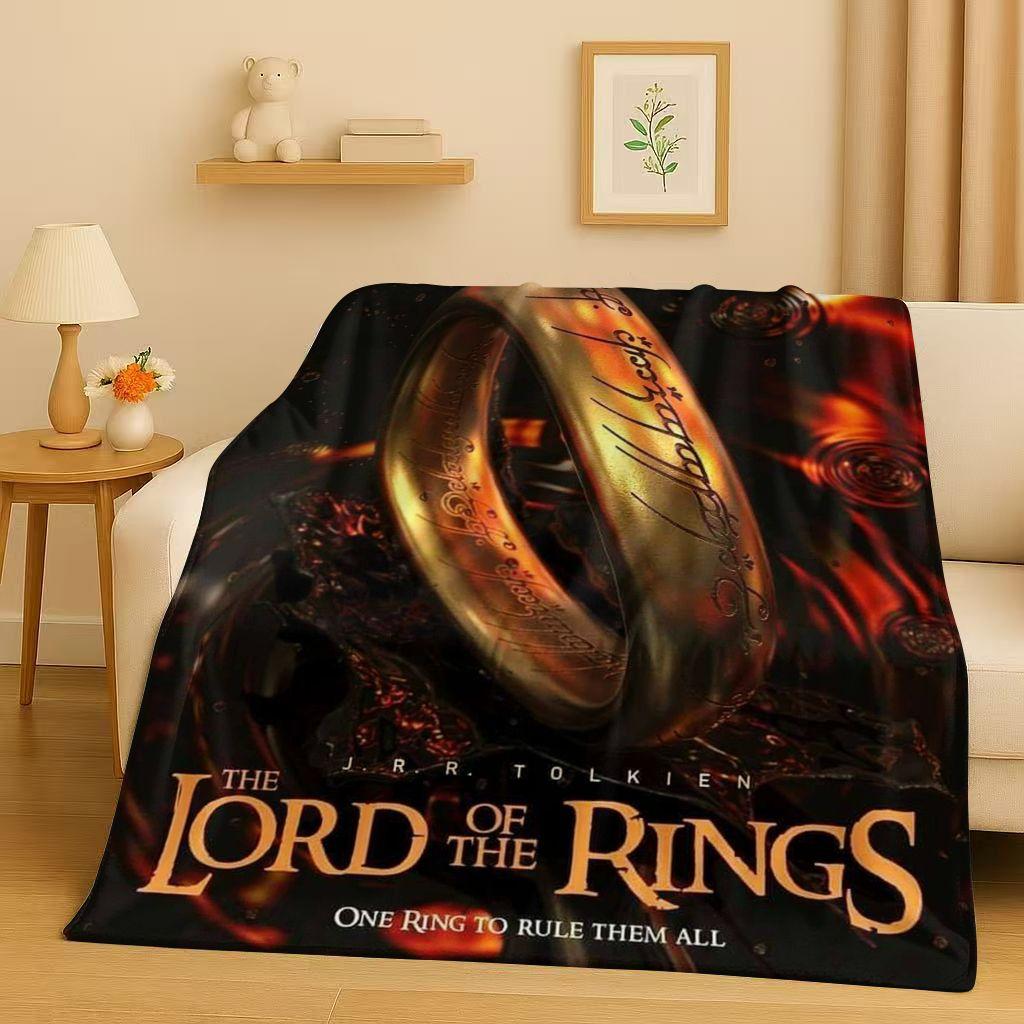 HD L-Lord of The Rings H-Hobbit Gandalf Legolas Flannel Blanket,Ultra Soft Warm Plush Throw for Home Bedroom Bed Sofa Cover