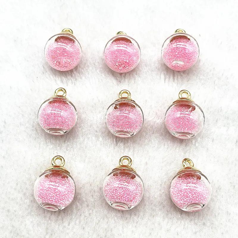 10pcs 16mm Magic Ball Transparent Glass Beads Transparent Pendant for Christmas Decoration Diy Handmade Accessories