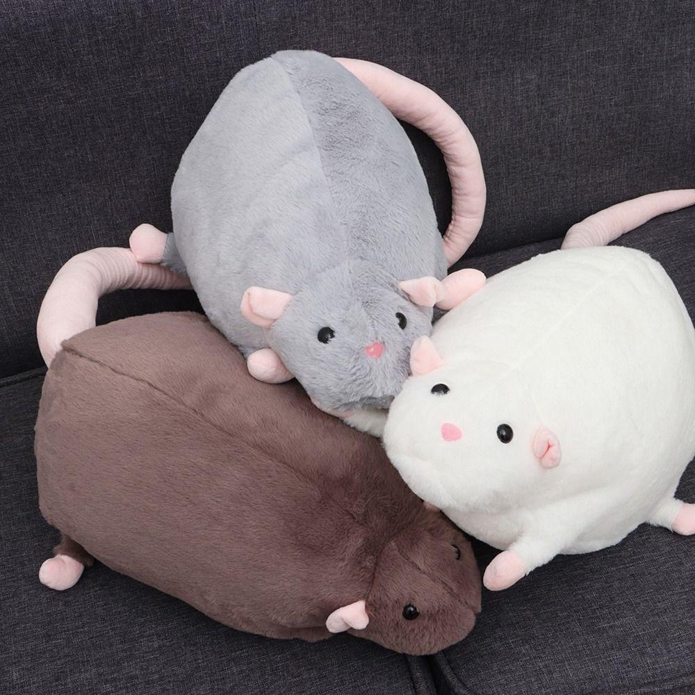 Plush Flower Branch Rat Doll 30/45/90cm Animal Figure Creative Mouse Doll  Kids Gift Birthday