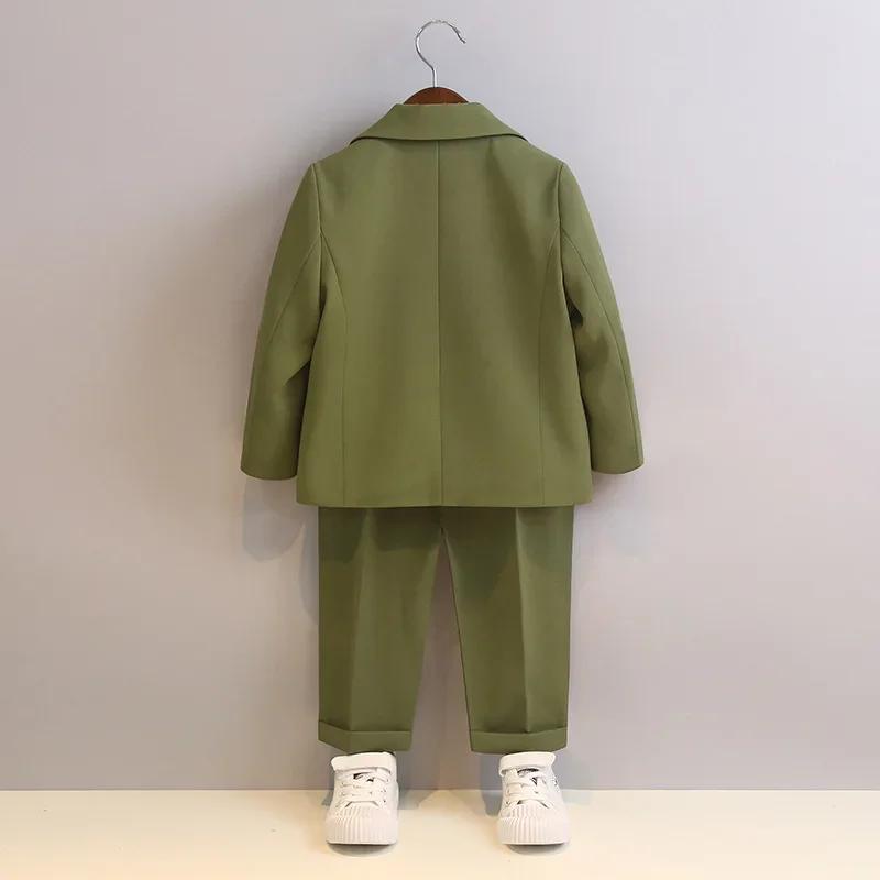 Boys Formal Suits 2yrs To 12yrs Children Performance Costumes Gentleman Kids Wedding Birthday Blazer Set Toddler Birthday Gown