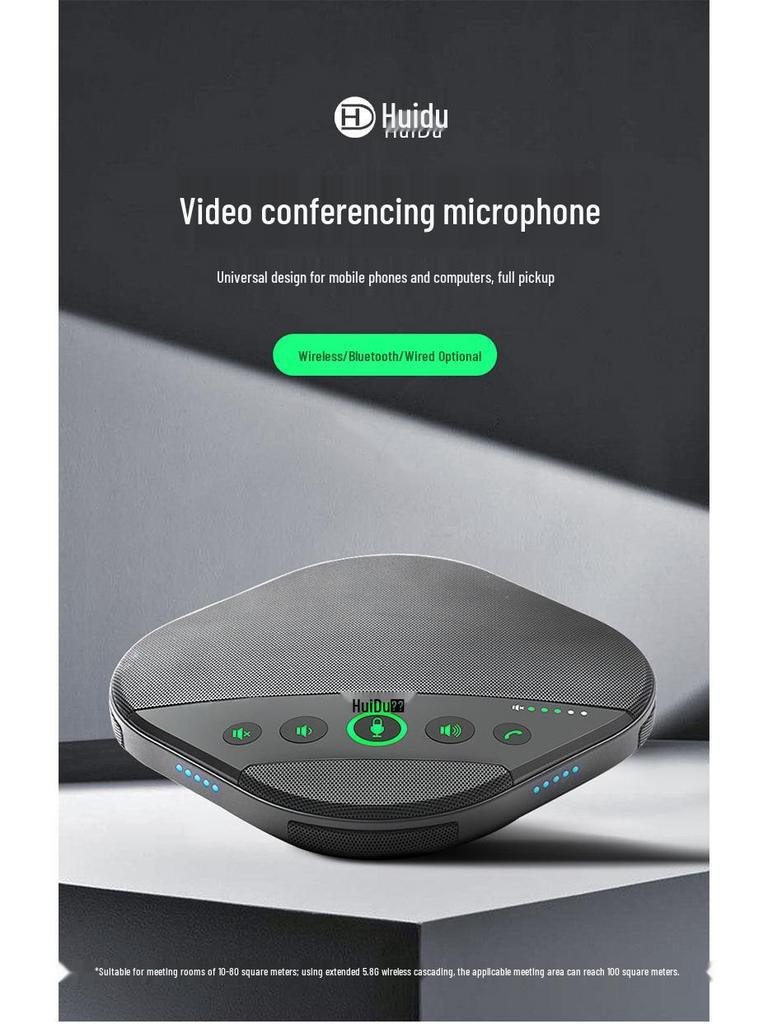 HuiDu SM16U Bluetooth USB Speaker & Omnidirectional Microphone for Video Conferencing
