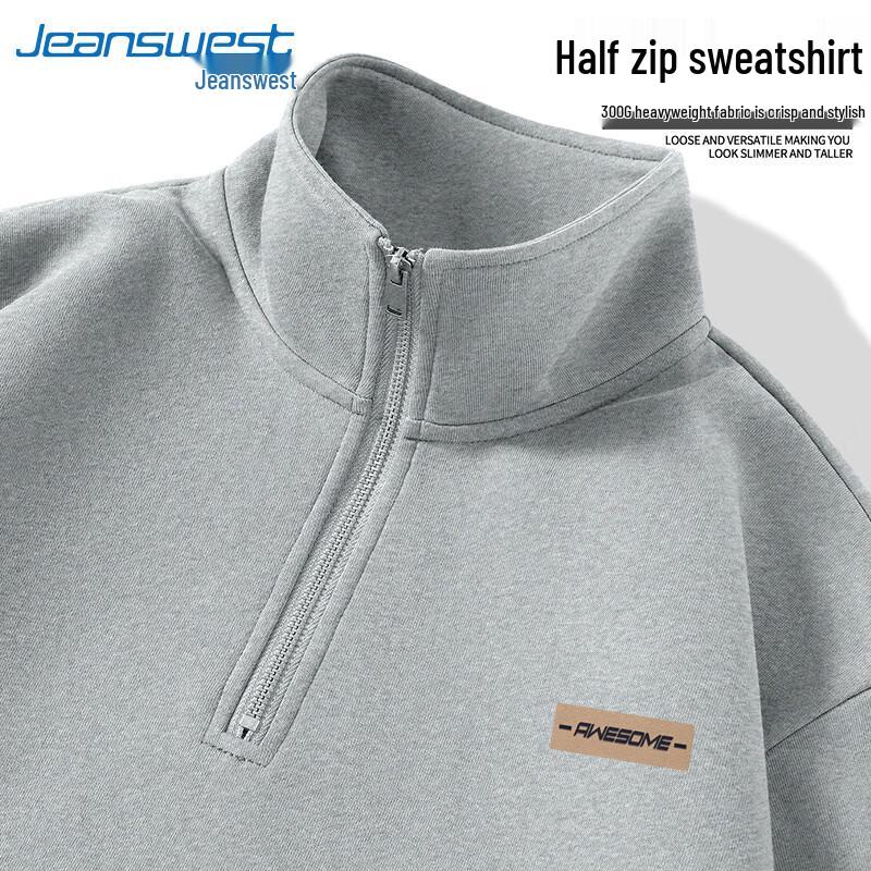 Jeanswest Men's Half-Zip Casual Sweatshirt