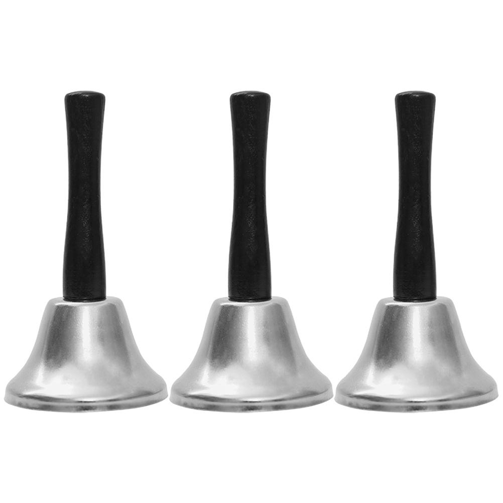 3 Stück Handklingeln Weihnachts-Dekorative Metallglocke Für Party Pädagogische Nutzung Festliche Glocken Requisit Xmas Handglocke Dekor