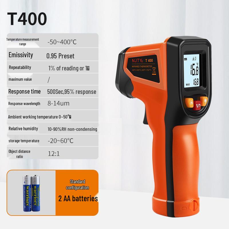 

Промышленный инфракрасный термометр T400A T600A T580A для коммерческих кухонь T400 (-50~400°C)