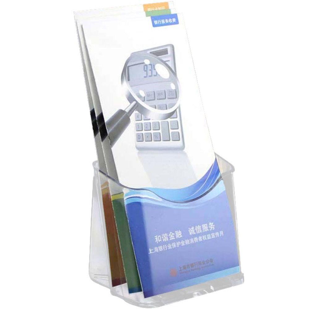 Plastic Pamphlet Holder Clear Flyer Display Stand Booklet A6 Brochure Holder Women