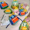 Carino Zaino per Bambini per Uscite Estive Zaino per l'Asilo per Bambini e Bambine Design Color-Blocking