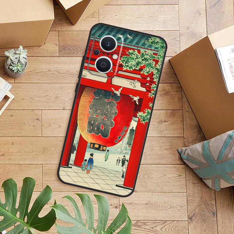 

Japanese Style Ukiyo-e Art Case For OPPO Reno 14F 13F 12F 10 11 12 13 14 Pro 8T 7 8 Lite OPPO Find X8 X6 X5 X9 Pro Cover OPPO Reno12