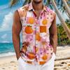 Vesta casual bărbătească Hawaiian fără mâneci