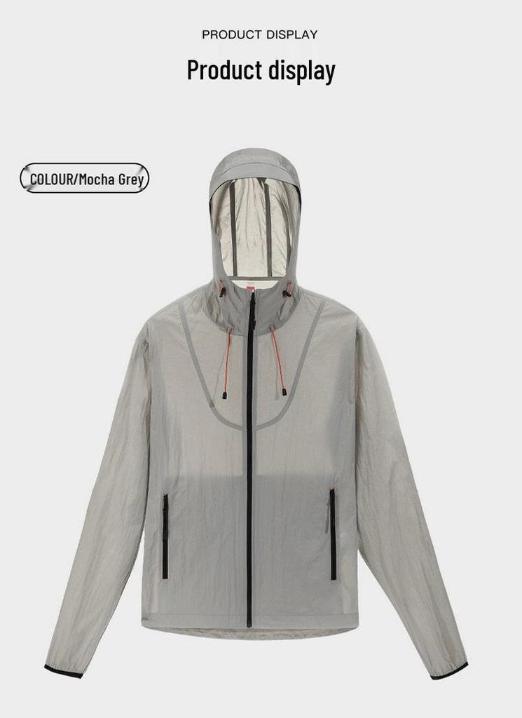 Herren UPF50+ Leichte Sonnenschutzkleidung Jacke - UV-Schutz, Kühleffekt, Vielseitig, Dünne Haut Jacke für Sommer Paare.
