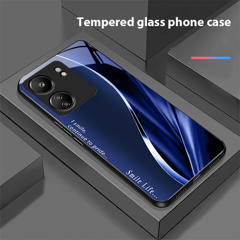 Yeni Yumuşak Kahverengi Kırmızı Xiaomi Redmi 13C Note13 12 Pro Plus 5G Note 9 13T Pro POCO X6 F5 F6 Siyah Temperli Cam Telefon Kılıfı