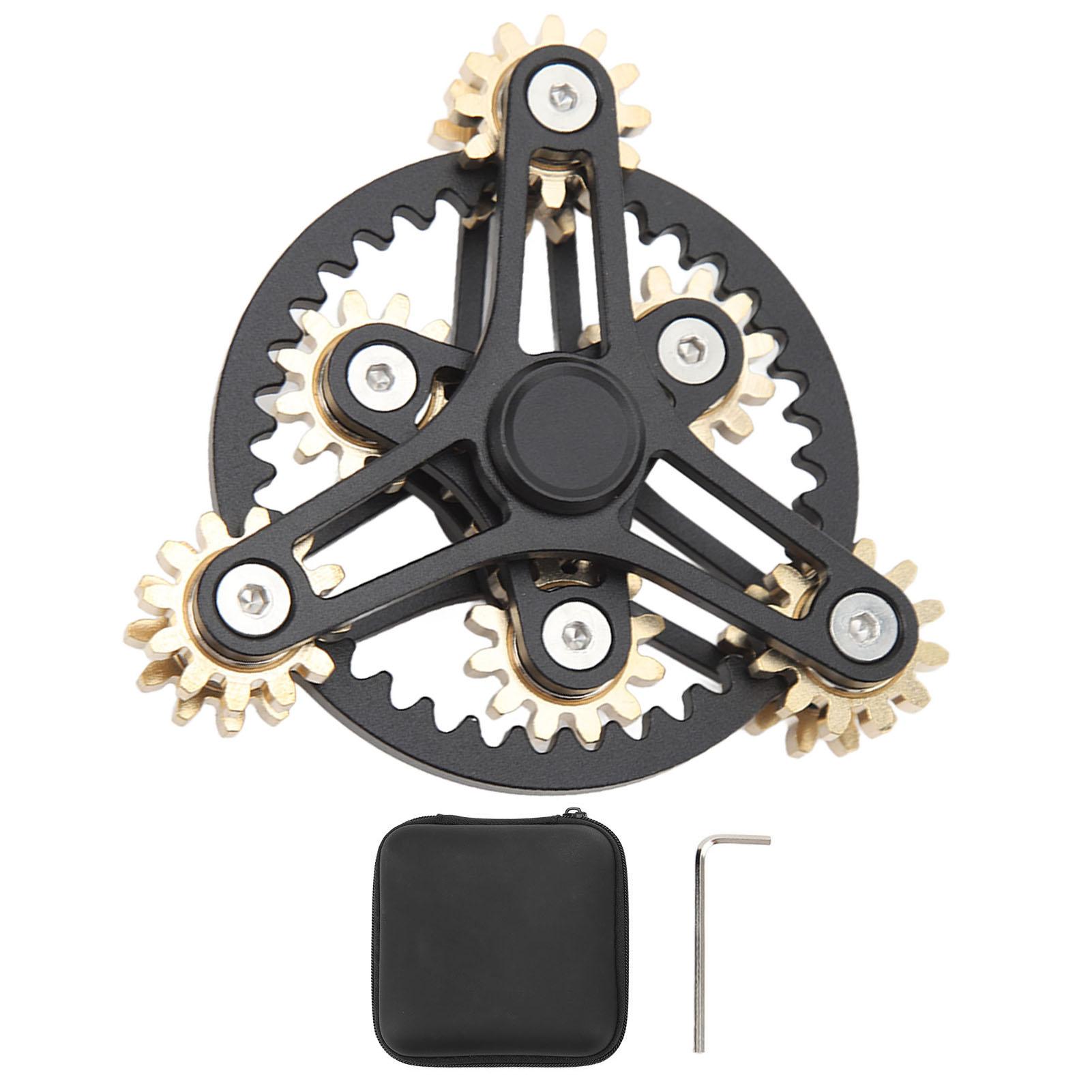 

Игрушка-шестеренка для пальцев, 4 шестерни, декомпрессионная металлическая игрушка-шестеренка для пальцев, латунная игрушка для снятия стресса чёрный