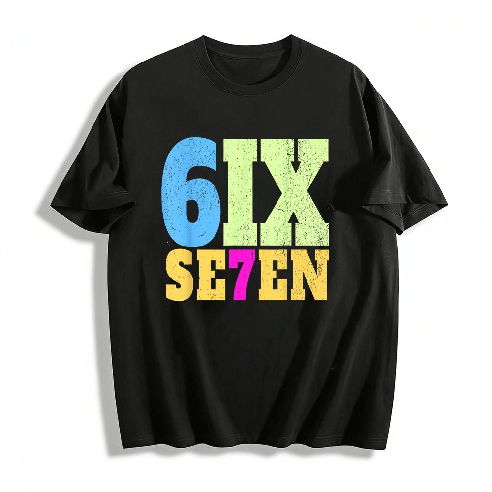 Trendy Number Graphic Casual T-Shirt Unisex Street Style Top Pure cotton T-shirt XXS