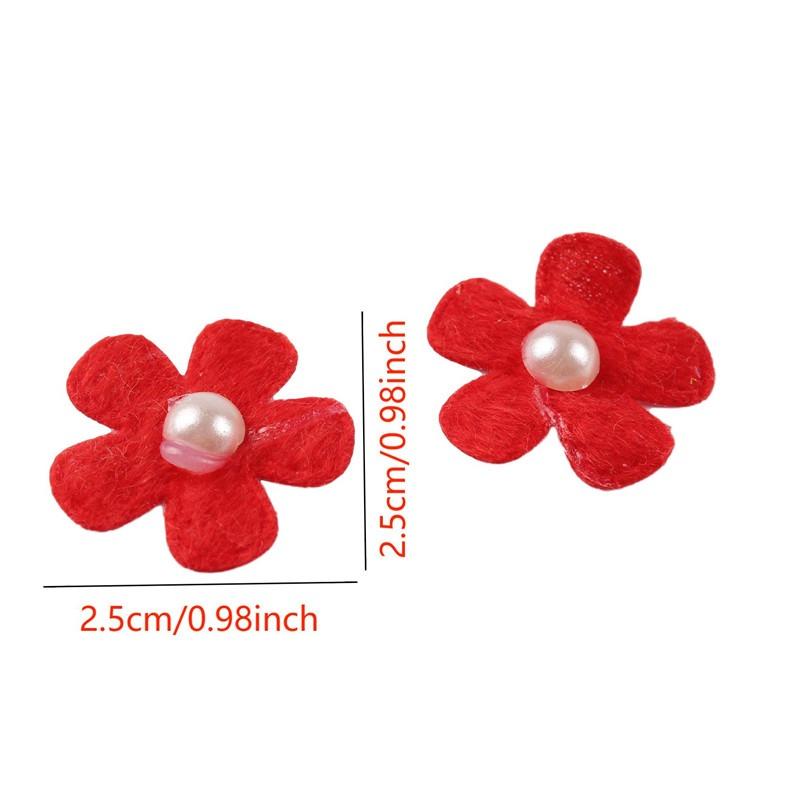 Fashion Mixed Color Pearl Petals for Girls, Costume Decoration, DIY Crafts, Headdress, Dress Up Flower, 25mm, 100 Pcs Pack
