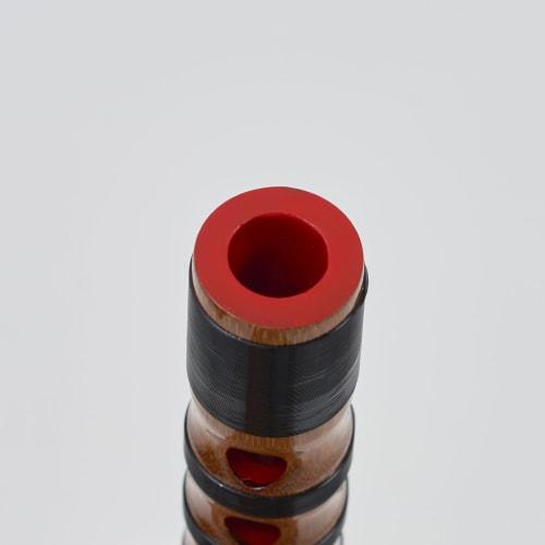 Yamamoto Bamboo Crafts (YAMAMOTOTAKIZAYIKUYA) Gagaku Instruments - Ryuteki (Dragon Flute) - Bamboo Flute, Noh Flute, Japanese Instrument, Black Wrap