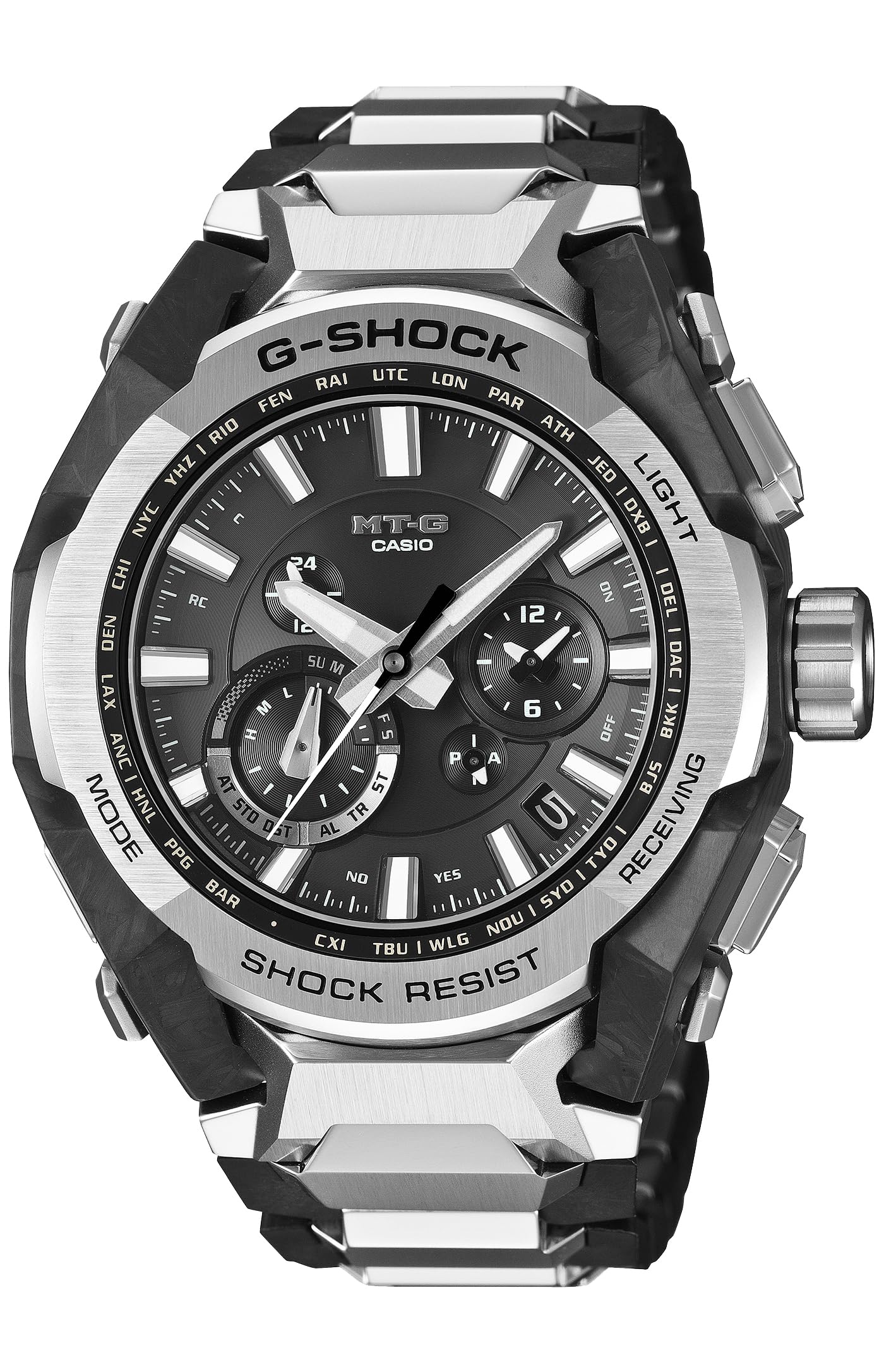 

[Casio] Годинник G-Shock [Оригінал для внутрішнього ринку] Зроблено в Японії MT-G Bluetooth Радіохвильовий Сонячний Сапфірове Скло MTG-B4000D-1AJF Чоловічий Чорний x Сріблястий