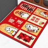 Horse Pattern Chinese New Year Door Mat Cartoon Pattern Entrance Door Rug  Home Decoration
