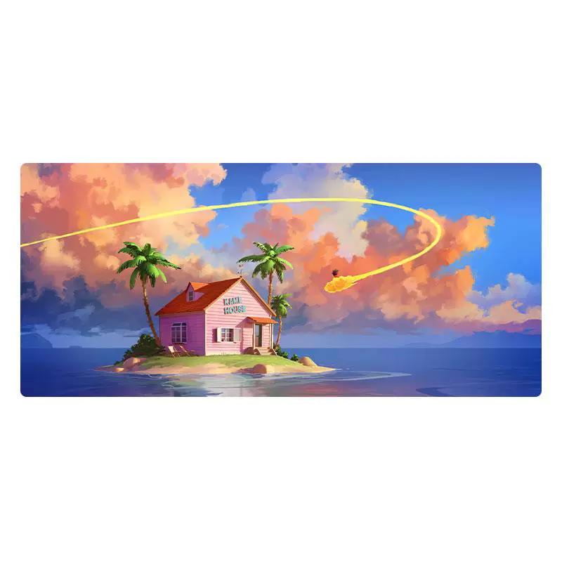 Japanese Dragon Ball Z Leather Mouse Pad Large Son Goku Cartoon Animation Hot Blood Vegeta Turtle Fairy Dragon Animation Table Mat Waterproof