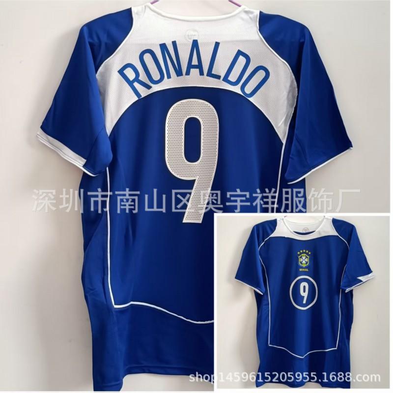 Vintage Brazil National Team Soccer Jersey Ronaldo 9 Classic Retro Football Shirt Short Sleeve Unisex