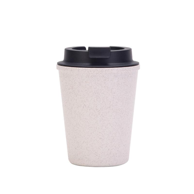 350ml coffee cup double layered water cup portable mini wheat straw coffee cup fashionable car mounted wheat aroma cup canecas