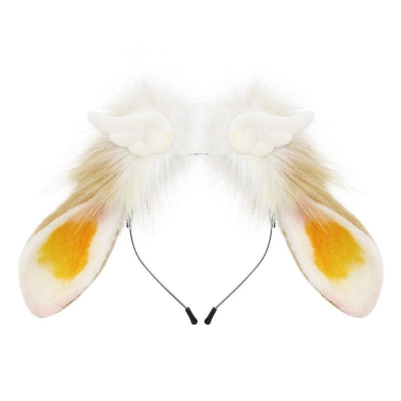 Plush Ears Hairband With Adjustable Wing Soft Plush Headbands For Costume Parties Kids