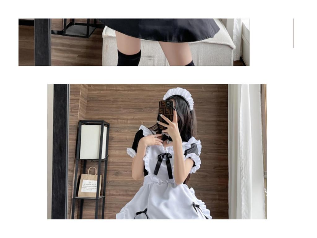 Vestido de Sirvienta Lolita Negro Japonés - Suave Estilo Clásico Café Alice
