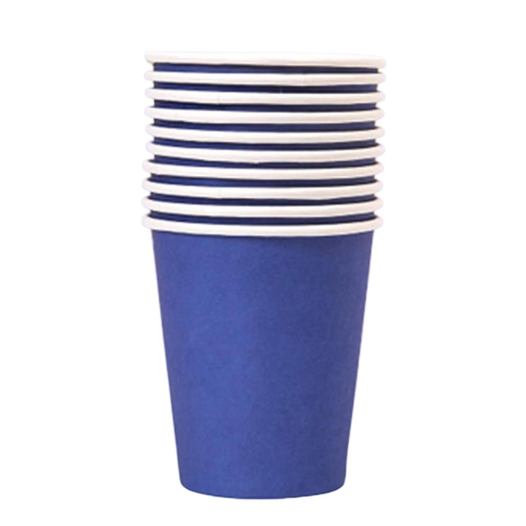 10pcs Eco Friendly Disposable Coffee Cups Paper Cups Compostable Single Wall Cups For Convenient Drink Service