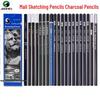 Mali Brand Charcoal Sketch Pencil Set - Includes 2B, 4B, 6B, 8B for Art Students