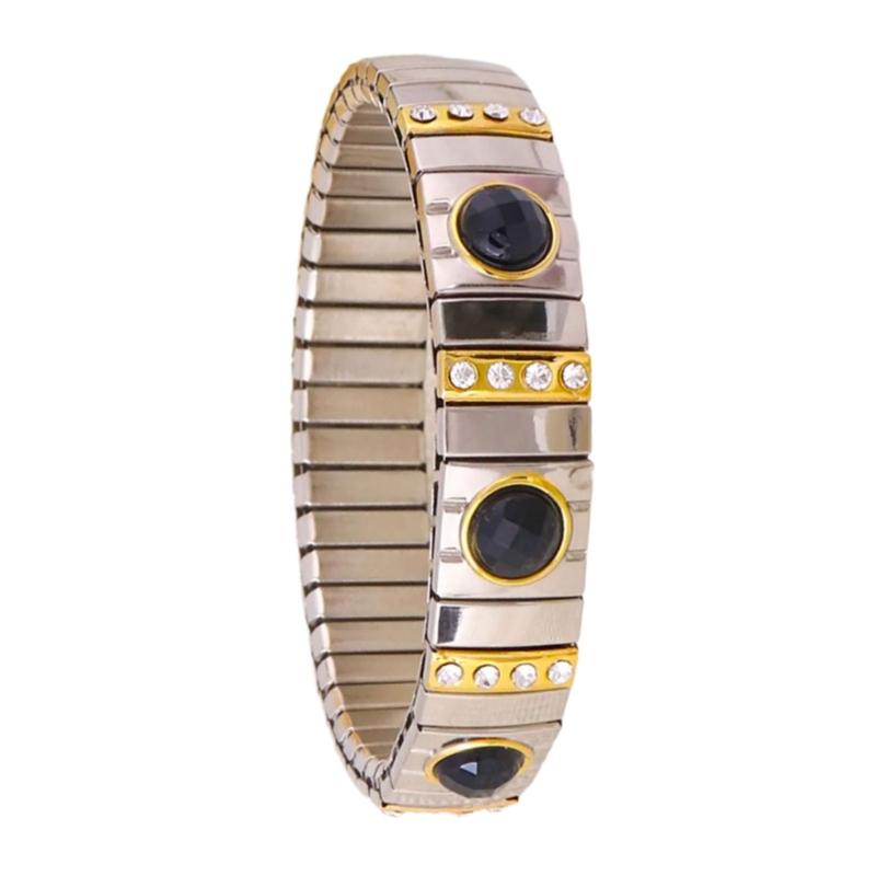 Bohemian Rhinestones Stretch Bracelet Versatile Elastic Rhinestones Wristband Ornament Sophisticated Bracelet Accessory