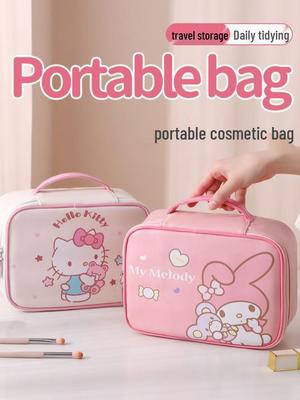 Sanrio Waterproof Cosmetic Bag - Large Capacity, Portable Travel Wash Bag