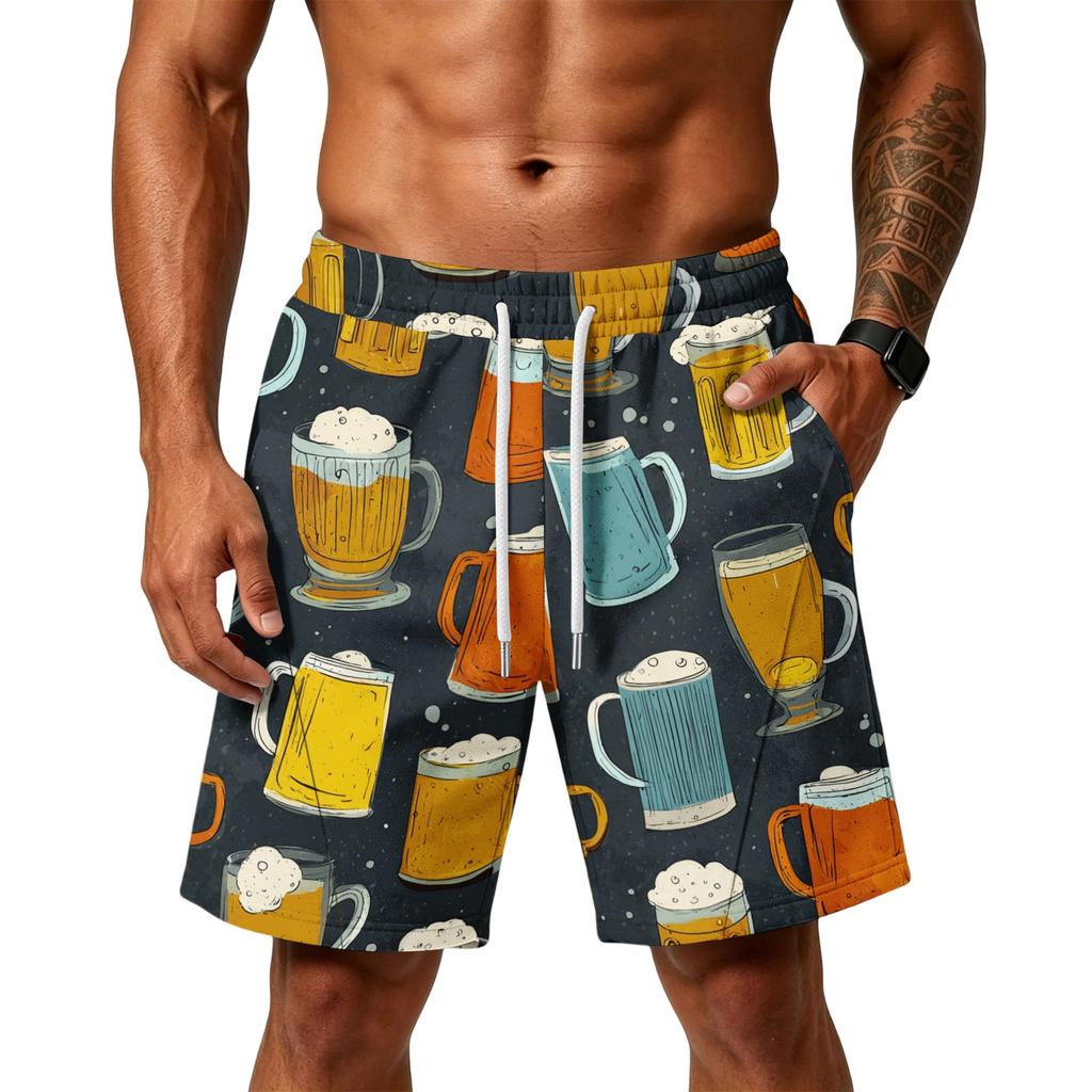 Men's Air Layer Loose Fit Shorts with Pockets for Sports Gym Training and Casual Beachwear Lightweight Comfortable Design