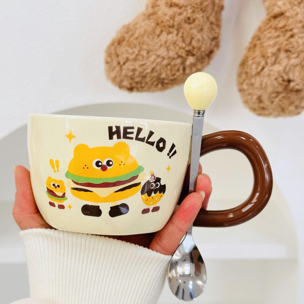 Souvenir Gifts Pastoral Style Single Cup Sunflower Ceramic Cup Household Set Mug Tulip Cup