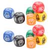 12Pcs Finger Guessing Game Dice 6 Sided 6 Colors 20mm Rock Paper Scissors Game Dice for Adults Kids Family Party