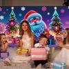 Christmas Fluorescent Door Frame, Door Cover Background, Holiday Party Decoration, Christmas Decoration Hanging Cloth