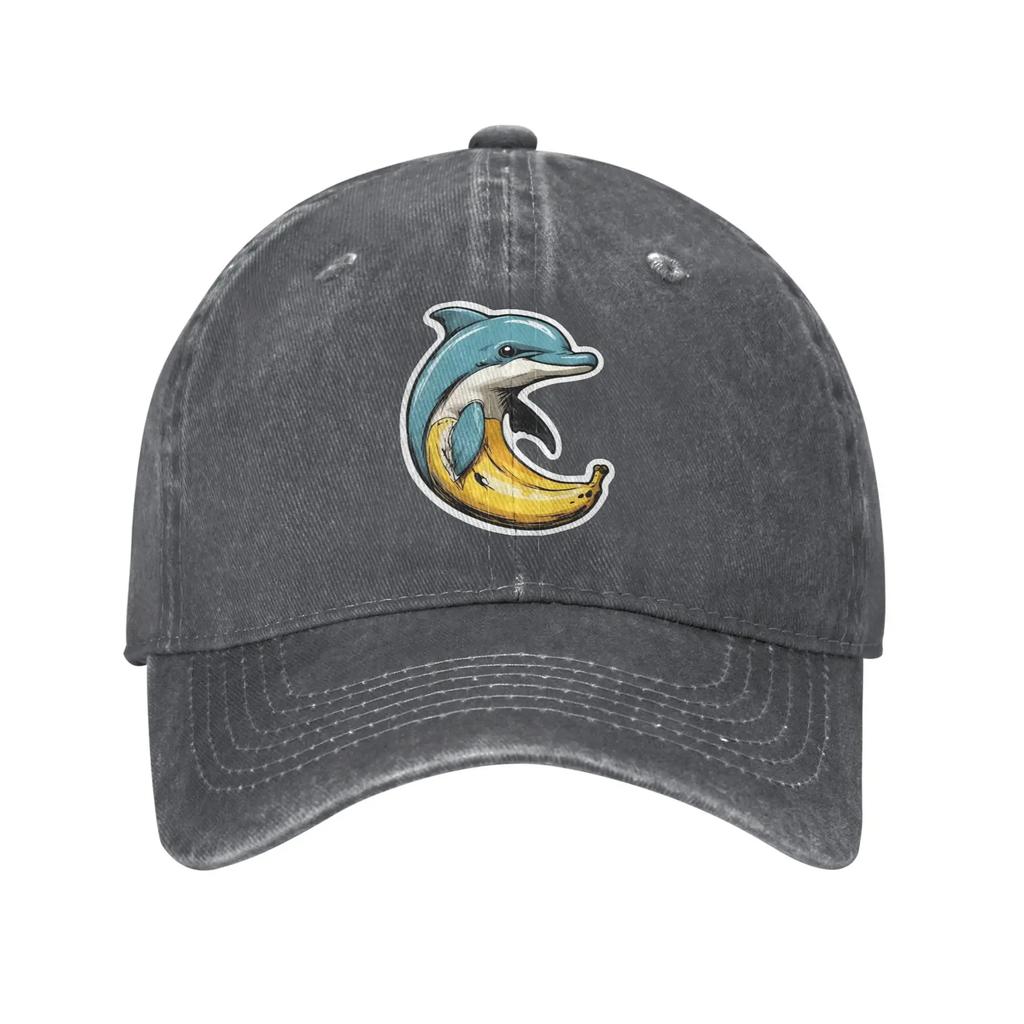 Bananitta Dolphinita Italian Brainrot Meme Baseball Caps Unisex Women Distressed Washed Snapback Cap Unstructured Soft Hats Cap