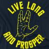STAR TREK Unisex Adult Live Long Hand T-Shirt