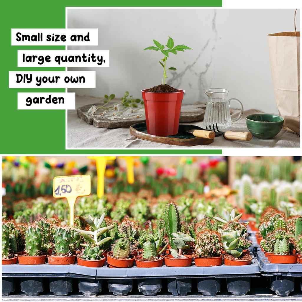 100Pcs Plastic Flower Pots 2.1In Mini Plastic Plant Pot Small Flower Pots Round Plant Nursery Pots With Drainage Holes For Seeds