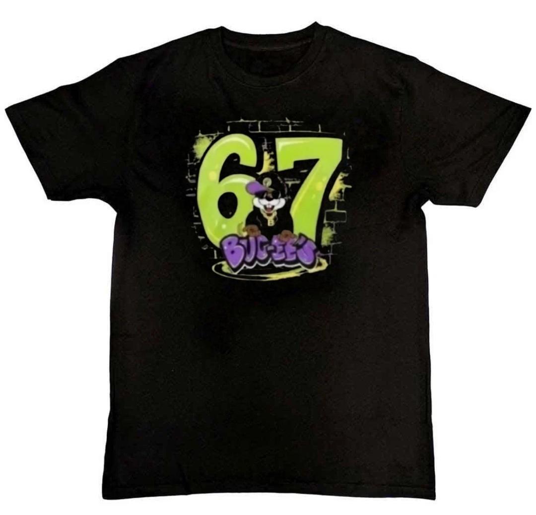 Bucees Six Seven 67 Graffiti Graphic Print Mens T-Shirt XXL