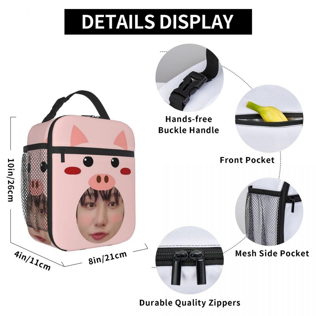 Dwaekki Changbin Insulated Lunch Bag for Women Office Cooler Thermal Food Box Tote Portable Lunch Boxes Container