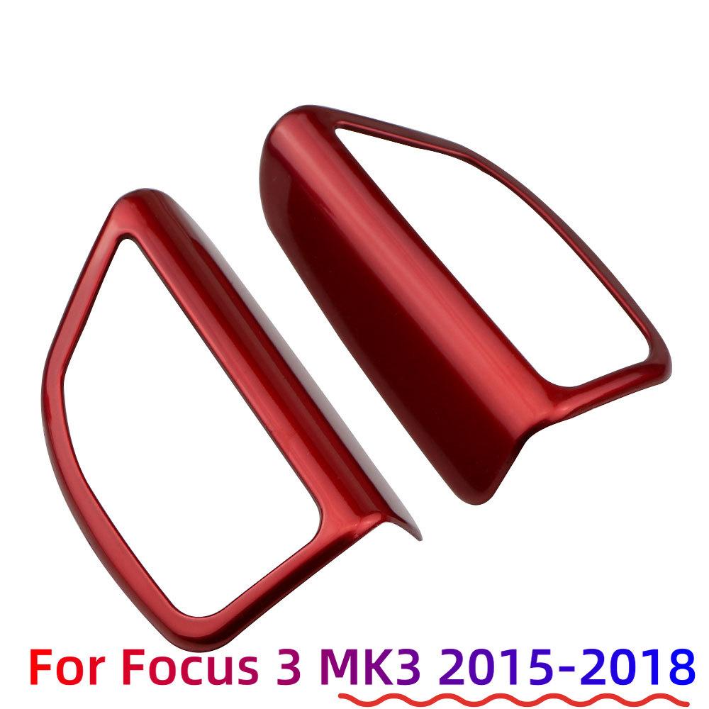 For Ford Focus 3 Mk3 2015 2016 2017 2018 A Pillar Audio Speaker Panel Decoration Cover Trim Sticker Carbon Fiber Accessories
