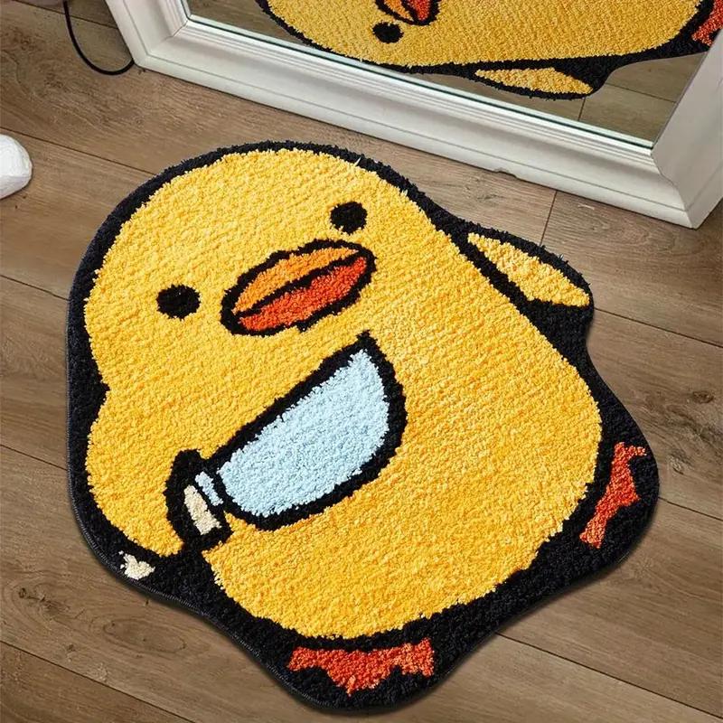 Cute Duck Bathroom Mats Are Machine Washable, Suitable For Home Decoration, Bedroom Carpets, And Living Room Carpets