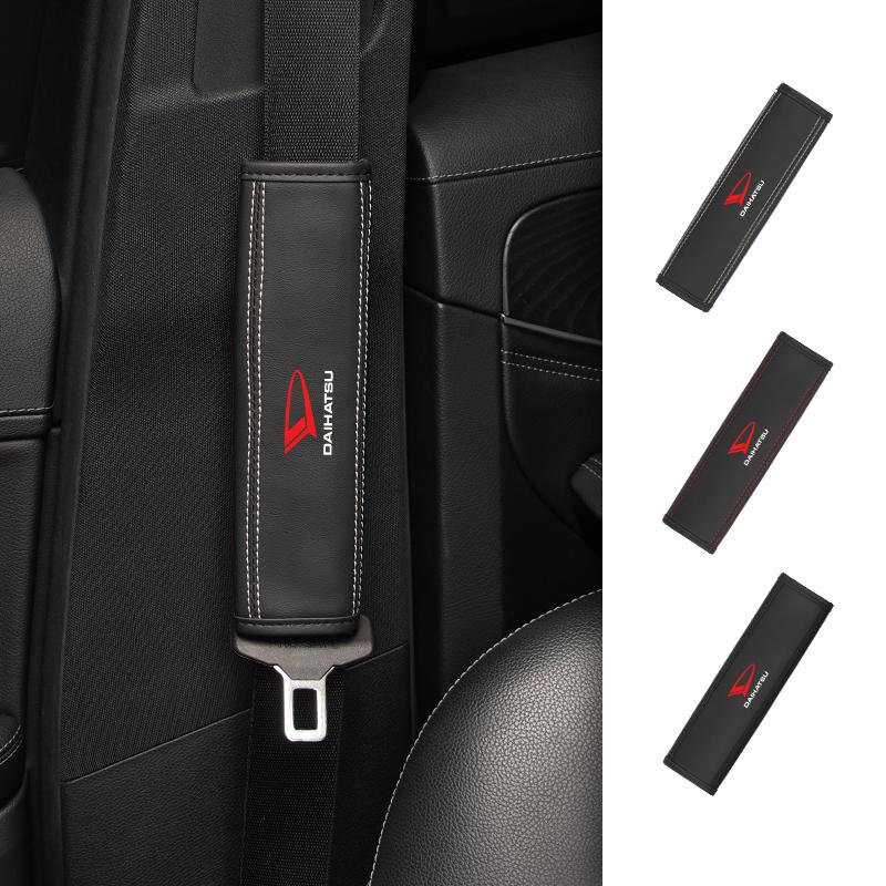 Car Seat Shoulder Pad Leather Safety Belt Protector Cover Accessories For Daihatsu Terios Sirion Mira Materia Rocky YRV Feroza C
