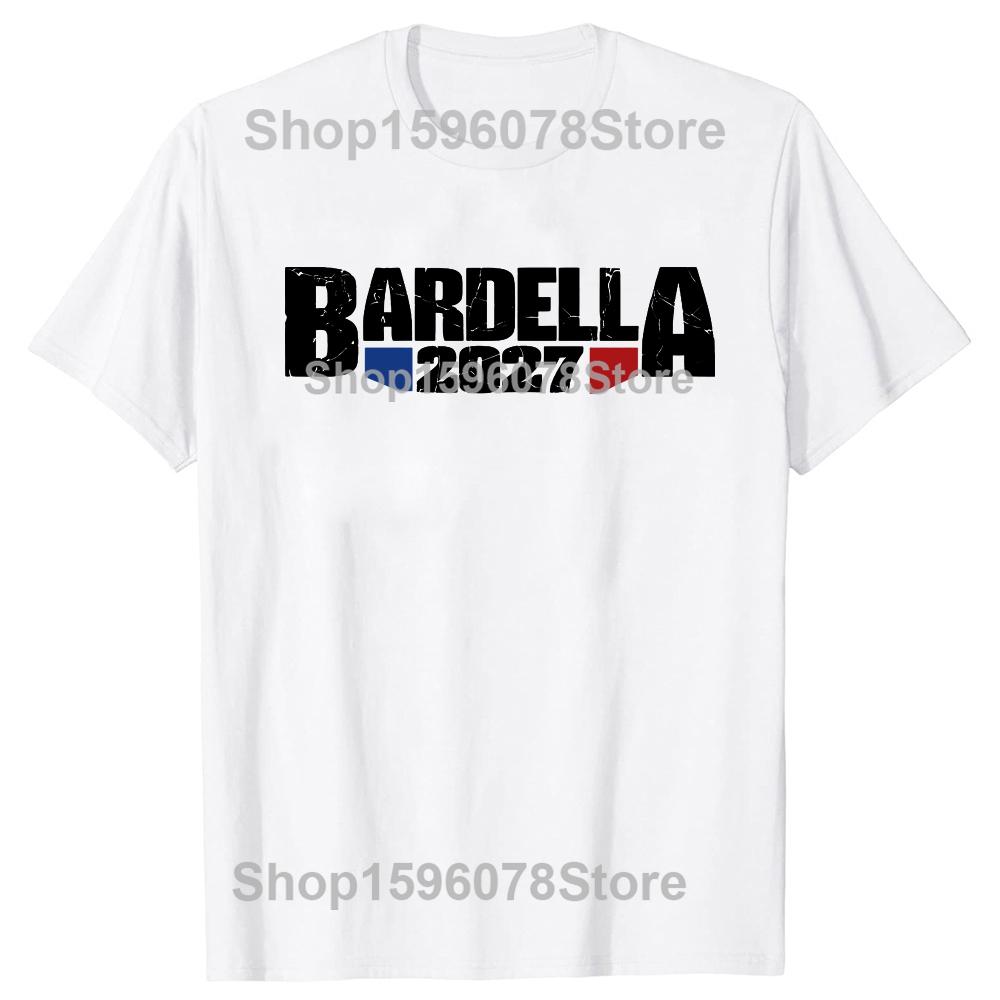 Bardella 2027 T Shirt Retro French Text Bardella Fans Gift Tee Tops EU Size 100% Cotton Soft Unisex Casual T-shirt