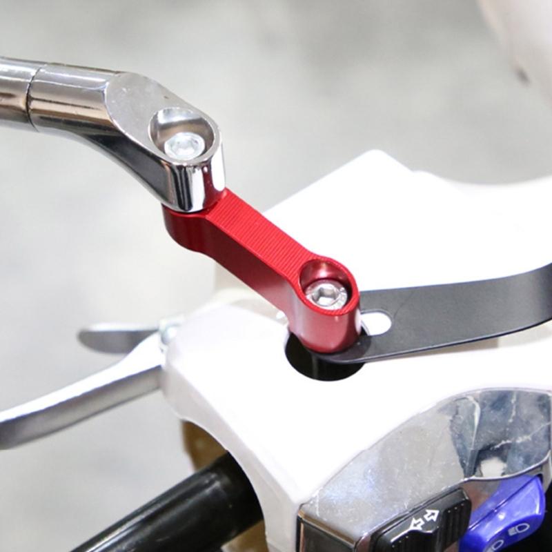 Adjustable Motorcycle Rear View Mirror Risers Extender Base Screw Bracket for Elevated View, Superior Riding Experience