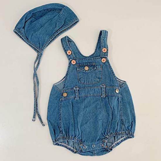 Citron Romper Denim Hat Set Baby Clothes Girls Boys Unisex Spring Summer Autumn Winter Baby Shower Present Cute Stylish Birthday 60cm 70cm 80cm 90cm