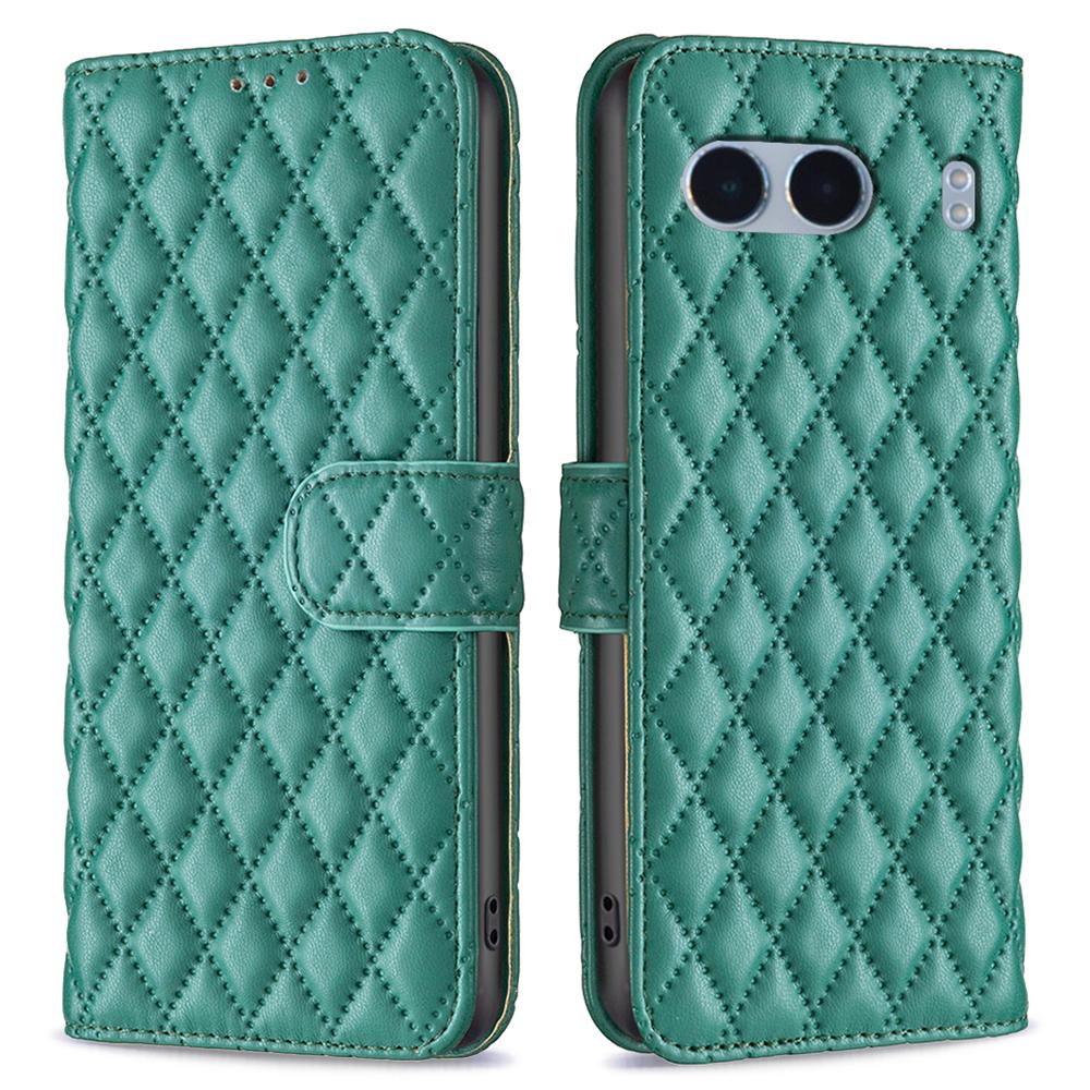 BINFEN COLOR BF Style-14 For OnePlus Nord 4 Case Rhombus Phone Leather Cover Stand