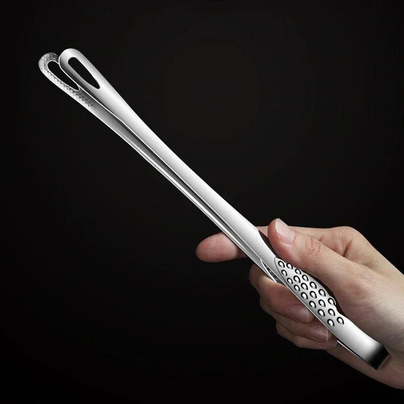 3Pcs Grill Tongs Stainless Steel Kitchen Tongs Long Barbecue Clip BBQ Cooking Tweezers Food Meat Tongs Barbecue Kitchen Utensils